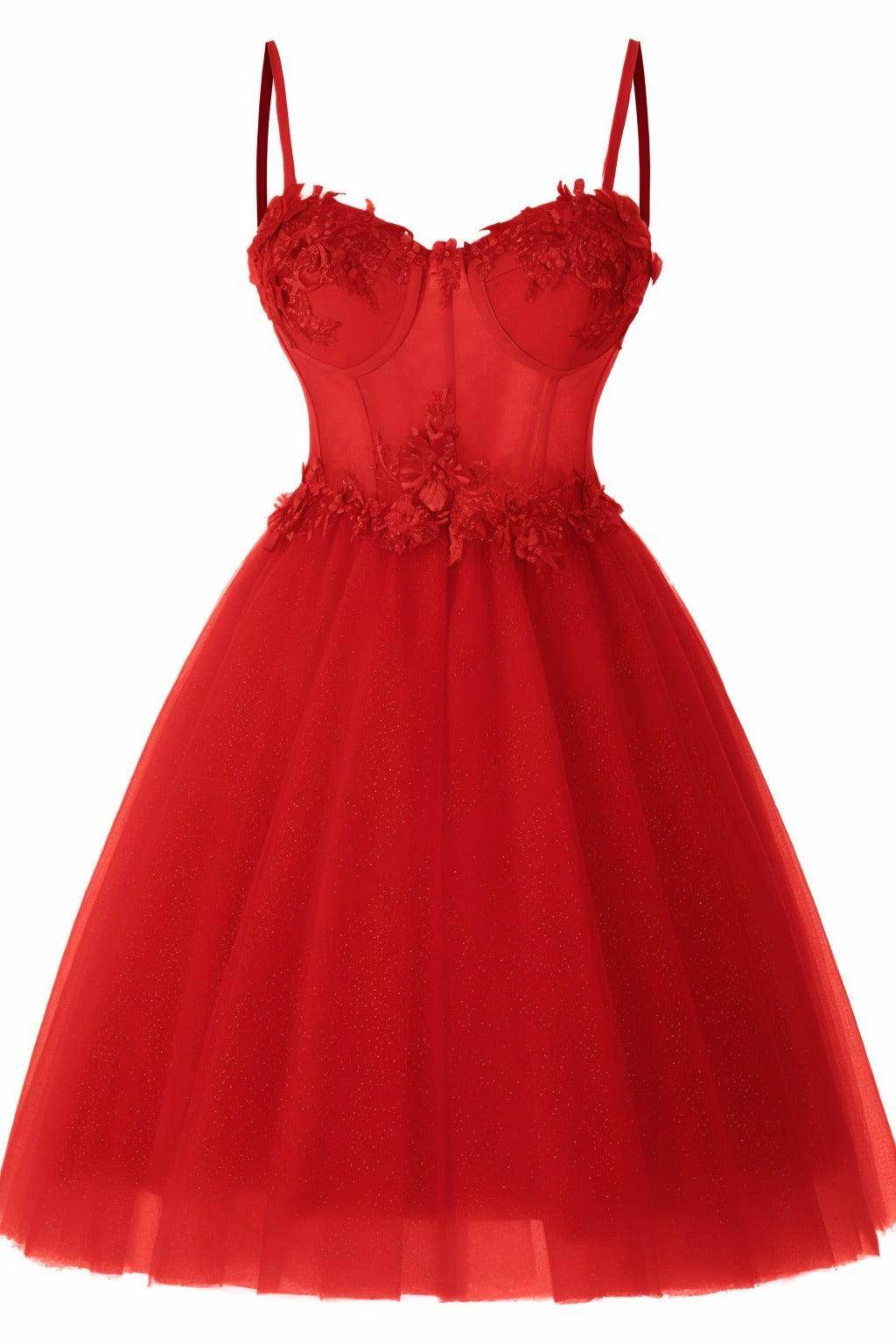 A-Line Short-Mini Tulle Prom Dress CS0400 - COCOMELODY